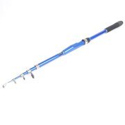 Retractable 5 Section Black Blue Carbon Fiber Fishing Pole Rod 2.2M Meters