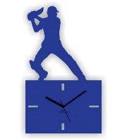 Zeeshaan Cricket Master Stroke Wall Clock Blue