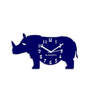 Blacksmith Blue Laminated Aluminium Hippo Wall Clock