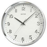  Rhythm Classic Silver & White Wall Clock RH715DE10RNHINDFUR