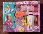 1994 Vintage Barbie Tea Party 26 Piece Set with Color Changing Cups