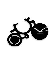 Blacksmith Black Laminated Aluminium Bicycle Wall Clock