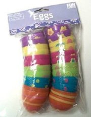 12 Plastic Eggs Multiple Colors and Patterns
