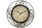  Geneva Clock Wrought Iron Wall Clock, 14-Inch