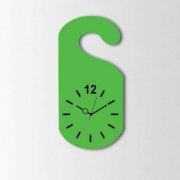 Timeline Door Mark Design Wall Clock Green TI104DE82ZJXINDFUR