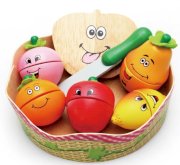 Very cute simulation fruit woody puddy toy!Wooden children educational toys! B02-01-01