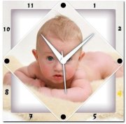  Amore Cute Baby 107448 Analog Wall Clock (Multicolor) 