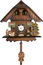 Quartz Cuckoo Clocks Painted Chalet with Dancers Wesminster Design