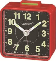  Casio TQ-140-4DF Analog Clock (Black, Red) 