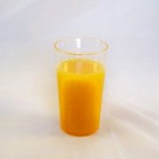 Real Looking Faux Glass of Orange Juice in Plastic Cup