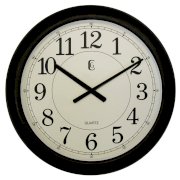 Geneva 24-Inch Dark Brown Plastic Wall Clock