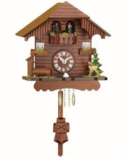 Black Forest Clock Black Forest House, turning dancers, incl. battery