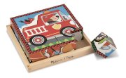 2 Item Bundle: Melissa & Doug 772 Vehicles Cube Puzzle + Free Activity Book