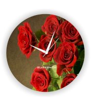 Blacksmith Red Roses Wall Clock