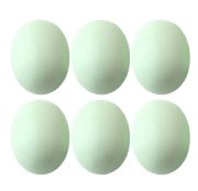 6Pcs Wooden Faux Fake Duck Eggs, Pretend Children Play Kitchen Game Food Toy