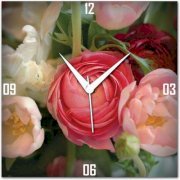  Amore Red And White Analog Wall Clock (Multicolor) 