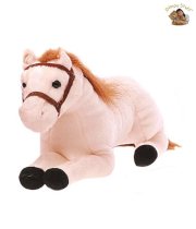 Dimpy White Sitting Horse - 35 cm