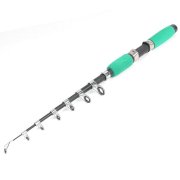 Seagreen Nonslip Handle 8 Sections Retractable Fishing Pole Rod 1.8M Length