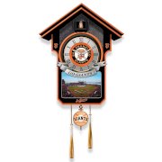 MLB-Licensed San Francisco Giants Cuckoo Clock Featuring Bird With Baseball Cap by The Bradford Exchange