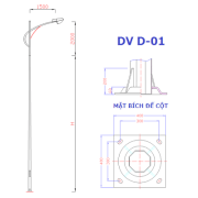 Cột thép bát giác côn 78 cần đơn Davilighting DV BG 10-78