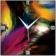 Amore Abstract Colorful Art 113519 Analog Wall Clock
