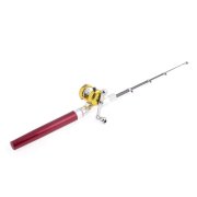 3.2Ft Long Telescopic Freshwater 5 Sections Pen Designed Fishing Rod Red