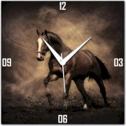  Amore Beautiful Horse Analog Wall Clock (Brown) 
