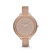 Đồng hồ Michael Kors Slim Runway Pave Rose Gold-Tone Watch MK3251