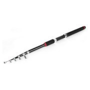 2.4 Meter 6 Section Black Foam Coated Grip Telescopic Fishing Rod Pole