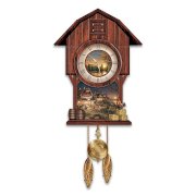 Terry Redlin "Harvest Moon Ball" Cuckoo Clock by The Bradford Exchange