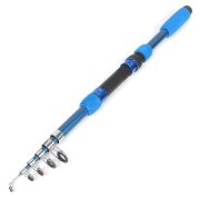 Blue Foam Wrapped Handle 6 Sections Telescopic Fishing Rod 1.9M Long