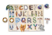 2 Item Bundle: Melissa & Doug 83 Alphabet Art Puzzle + Free Activity Book
