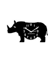 Blacksmith Black Laminated Aluminium Hippo Wall Clock