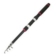 165cm Length 5 Sections Black Foam Wrapped Handle Telescopic Fishing Rod