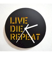 Blacksmith Live Die Repeat Black & Yellow Silhouette Wall Clock