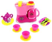 Daily Fun Tea Time Brewer Children's Pretend Play Battery Operated Toy Tea Set w/ Accessories