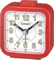  Casio TQ-141-4DF Analog Clock (White:Red) 