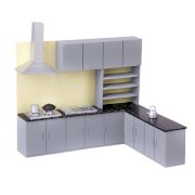 Simulation Kitchen Cabinet Set Model Kit Furniture 1:25