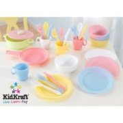 Toy / Game 27 Pc Cookware Playset - Pastel - Blast Cooking And Serving Food During Dramatic Role Play!