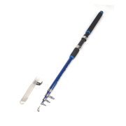 Blue Black 2M Length 5 Sections Letter Print Telescopic Fishing Rod