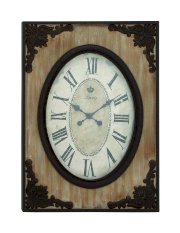  Benzara Country Style Wood Wall Clock