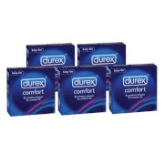 Bộ 5 hộp bao cao su cỡ lớn Durex Comfort 5 x 3 bao DR115