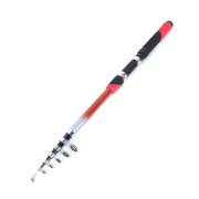 Metal Housing 10ft 6 Section Telescopic Fishing Pole Rod Black Red