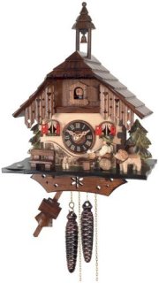  River City Clocks One Day Cottage Cuckoo Clock, Beer Drinker Raises Mug