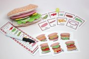 Felt Hoagie Shop - Pretend Play, Play Food Sandwich with Pattern Cards Felt Food Game