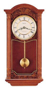 Bulova C4431 Edenhall Clock, Dark Oak Finish