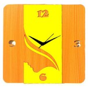 Timeline Lady Wall Clock Yellow TI104DE11HDWINDFUR