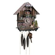 12" Chalet Cuckoo Clock with Wood Chopper and Children