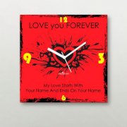 Crysto Love Starts And Ends On Your Name Wall Clock CR726DE25AKCINDFUR