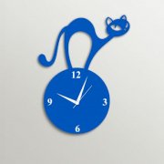 Timezone Naughty Cat Wall Clock Light Blue TI430DE81YYKINDFUR